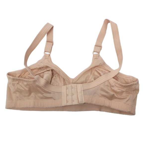 WonderBra Full Support Wire Free Bra Stretch Eyelet Bow Neutral Beige 36C NEW - Picture 9 of 15